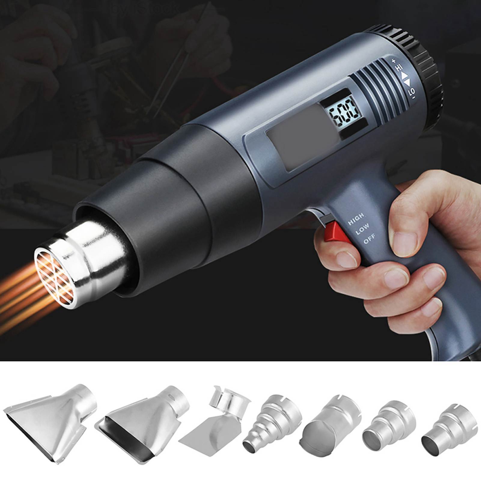 Heat Gun Small - 7-teiliges Heißluftpistolen-Düsen-Set – 35–40 mm Zubehör
