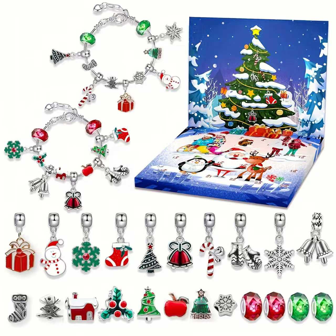 Resin Crafts Diy - Kreatives Weihnachts-Countdown-Kalender-Set für 24 Tage, enthält