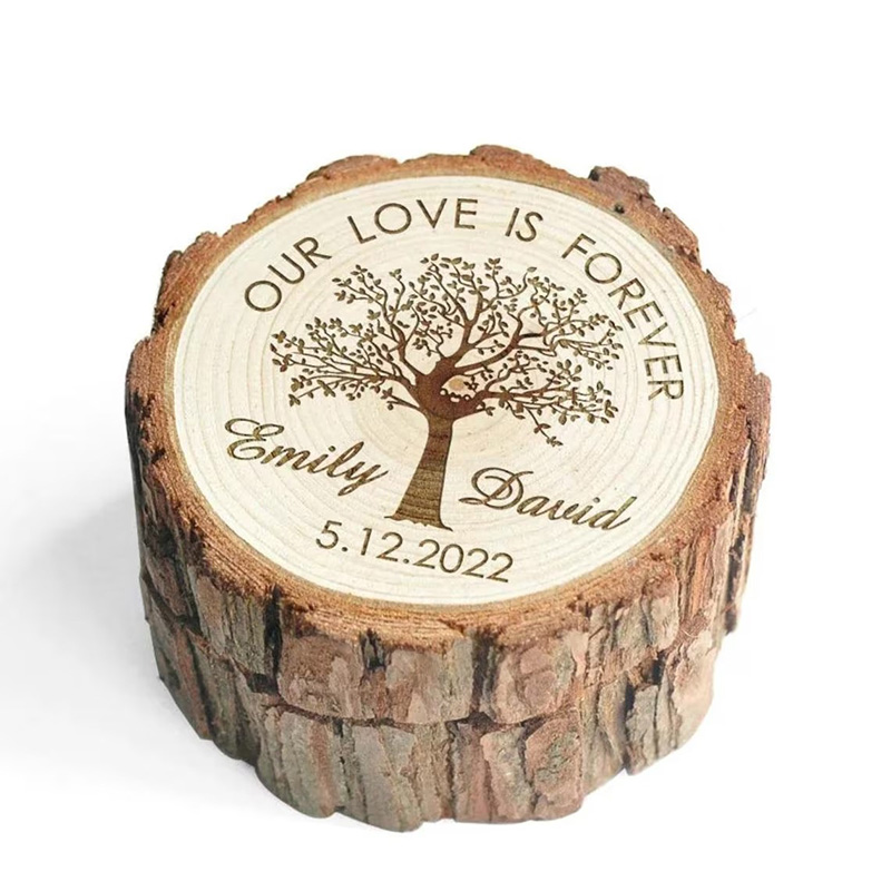 Wood Ring Blank - Personalisierte Hölzerne Eheringe Box Benutzerdefinierte Ehering