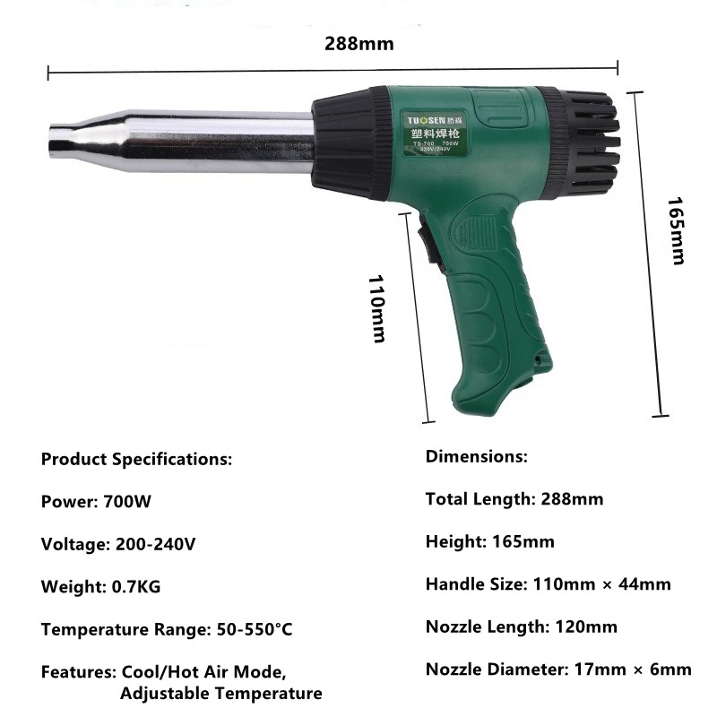 Hochtemperatur-Heißluftpistole – Heat Gun Small Bewertung und Preis