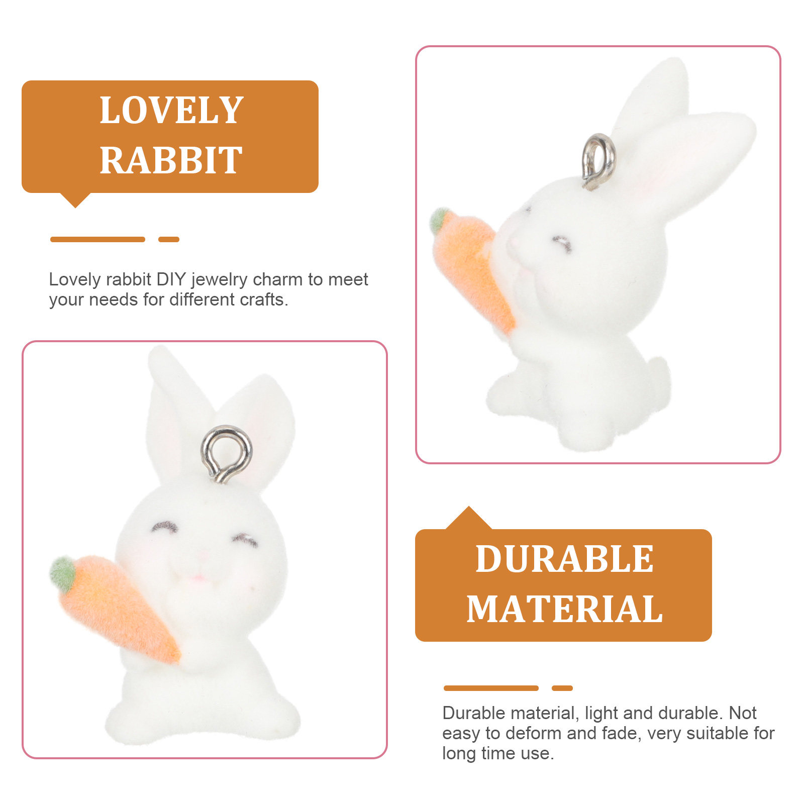 10 Stück Harz-Hasen-Anhänger,  – Resin Crafts Diy Bewertung und Preis