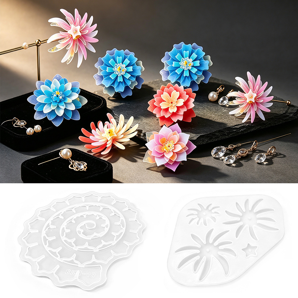 Mehrschichtige Blumen-Silikonf – Resin Craft Ideas Bewertung und Preis