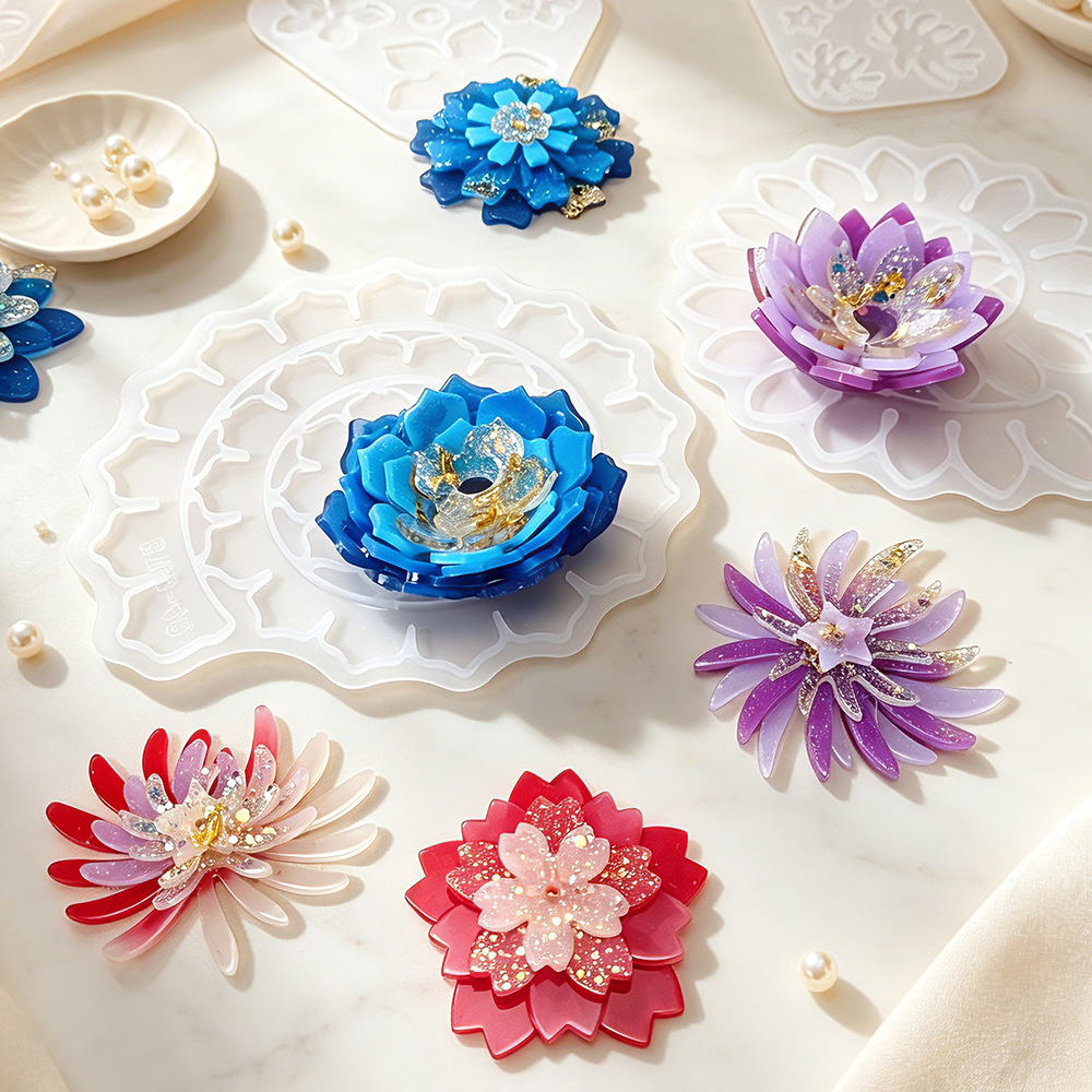 Mehrschichtige Blumen-Silikonf – Resin Craft Ideas Bewertung und Preis